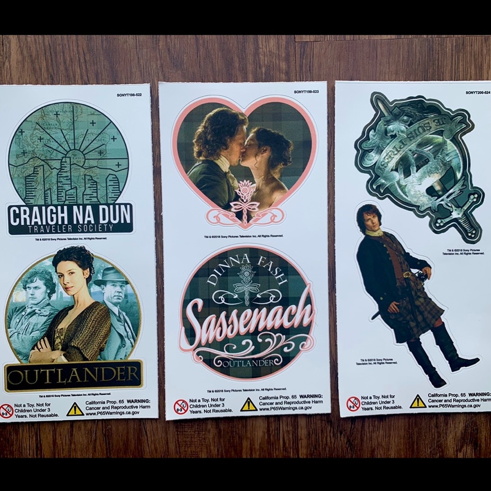 Six Outlander Stickers Sassenach 🥰